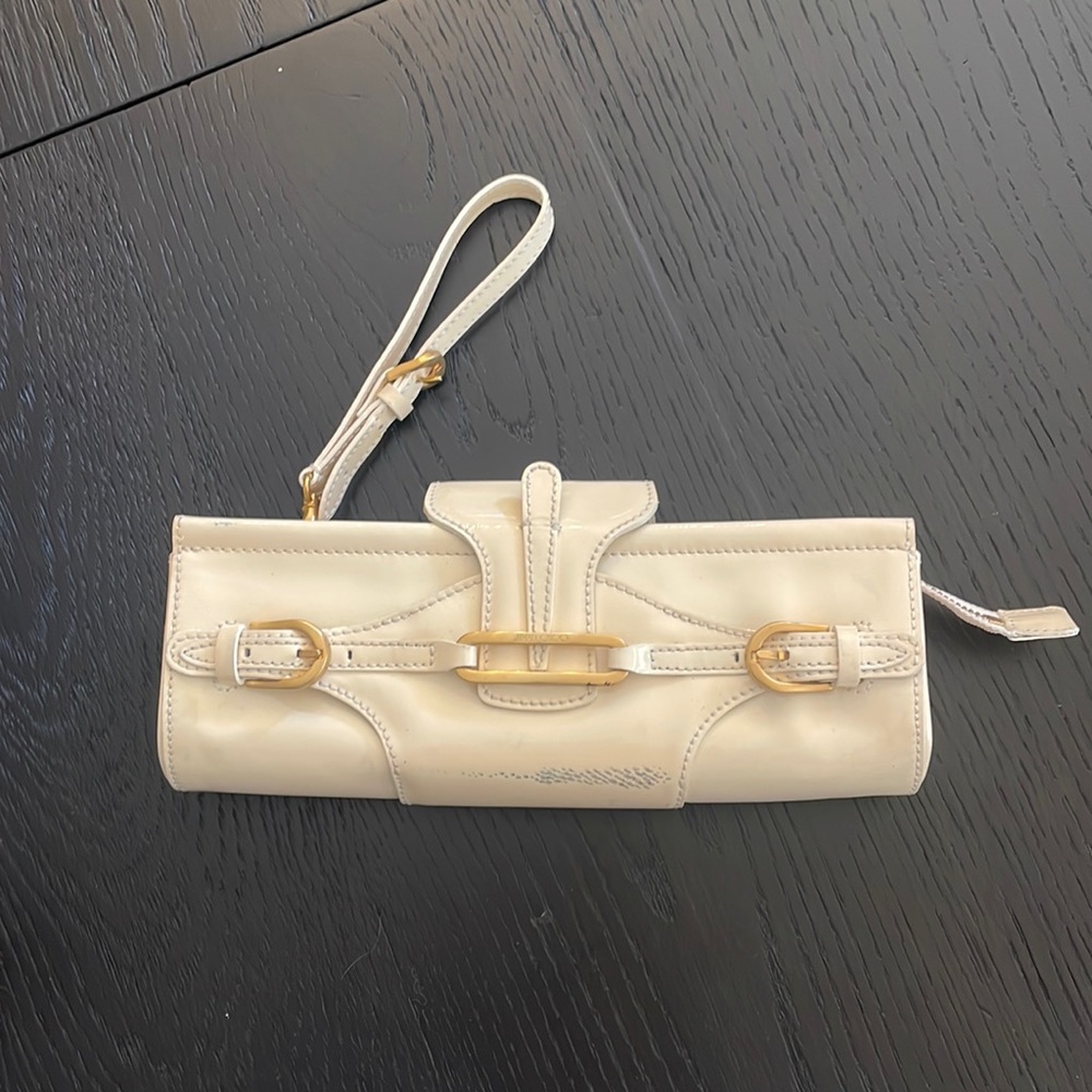Jimmy Choo patent leather clutch *with scuff mark*
